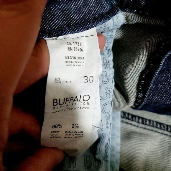 Buffalo by David Bitton Star Print Jean Shorts - Picture 6 of 7